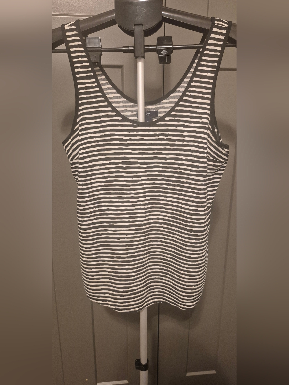Gap Striped Black and White Tank Top - Women - Picture 2 of 6